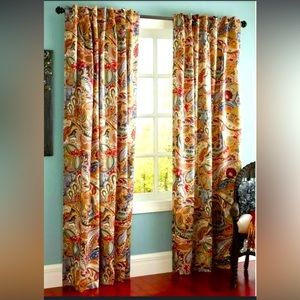 Pier 1 black out Paisley curtains